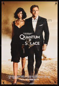 2c541 QUANTUM OF SOLACE advance DS 1sh '08 Daniel Craig as James Bond + sexy Olga Kurylenko!
