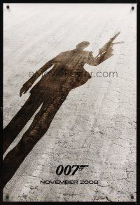 2c543 QUANTUM OF SOLACE teaser DS 1sh '08 Daniel Craig as James Bond, cool shadow image!