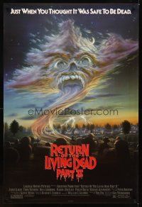2c564 RETURN OF THE LIVING DEAD 2 1sh '88 close encounters of the creepy kind, cool art!