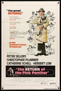 2c565 RETURN OF THE PINK PANTHER style B 1sh '75 Peter Sellers as Inspector Jacques Clouseau!