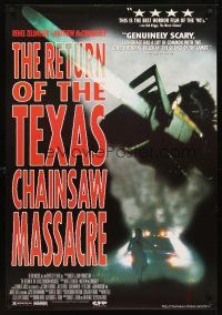 2c566 RETURN OF THE TEXAS CHAINSAW MASSACRE 1sh '94 Matthew McConaughey & Renee Zellweger!