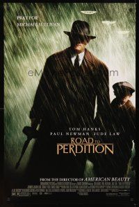 2c572 ROAD TO PERDITION DS 1sh '02 Sam Mendes directed, Tom Hanks, Paul Newman, Jude Law!