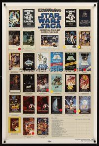 2c657 STAR WARS CHECKLIST 2-sided 1sh '85 great images of U.S. posters!