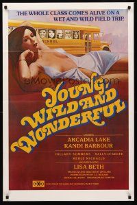 2c797 YOUNG, WILD & WONDERFUL 1sh '80 Arcadia Lake, Kandi Barbour, sexy artwork!