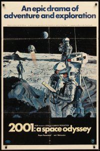 2d007 2001: A SPACE ODYSSEY 70MM style B 1sh '68 Kubrick, art of astronauts by Bob McCall