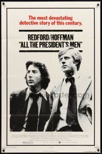 2d029 ALL THE PRESIDENT'S MEN 1sh '76 Dustin Hoffman & Robert Redford as Woodward & Bernstein!