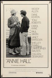 2d050 ANNIE HALL 1sh '77 full-length Woody Allen & Diane Keaton, a nervous romance!