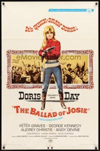 2d071 BALLAD OF JOSIE 1sh '68 great full-length image of quick-draw Doris Day pointing shotgun!