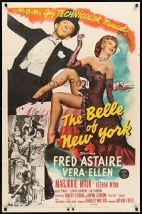 2d087 BELLE OF NEW YORK 1sh '52 great image of Fred Astaire & sexy Vera-Ellen dancing!