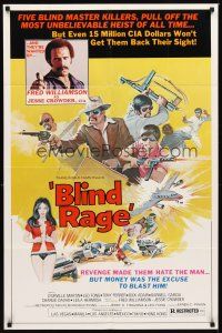 2d118 BLIND RAGE 1sh '78 great artwork of Fred Williamson shooting gun!