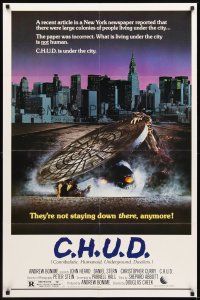 2d160 C.H.U.D. 1sh '84 Cannibalistic Humanoid Underground Dwellers emerging from manhole!