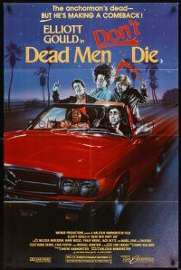 2d243 DEAD MEN DON'T DIE 1sh '90 Elliott Gould, Melissa Sue Sanderson, wacky Craig zombie art!