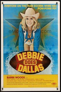 2d249 DEBBIE DOES DALLAS 1sh '78 Bambi Woods, the hottest film of the decade!