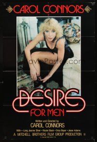 2d253 DESIRE FOR MEN 1sh '81 Long Jeanne Silver, great image of sexy Carol Connors!