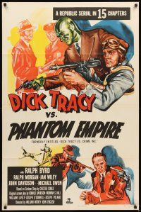 2d260 DICK TRACY VS. CRIME INC. 1sh R52 detective Ralph Byrd vs the Phantom Empire!