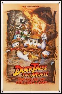 2d284 DUCKTALES: THE MOVIE DS 1sh '90 Walt Disney, Scrooge McDuck, cool adventure art by Drew!