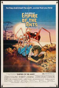 2d301 EMPIRE OF THE ANTS 1sh '77 H.G. Wells, great Drew Struzan art of monster attacking!