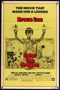 2d308 ENTER THE DRAGON 1sh R79 Bruce Lee classic, the movie that made him a legend!