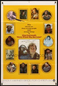 2d315 EVERY WHICH WAY BUT LOOSE teaser 1sh '78 Clint Eastwood & Clyde the orangutan, Sondra Locke!