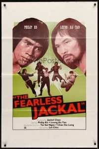 2d328 FEARLESS JACKAL 1sh '82 Philip Ko & Leung Ka Yan in kung fu martial arts action!
