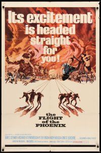 2d342 FLIGHT OF THE PHOENIX 1sh '66 directed by Robert Aldrich, James Stewart!