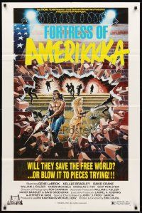 2d348 FORTRESS OF AMERIKKKA 1sh '89 Troma, wild artwork, will they save the free world!