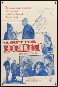 2d376 GIFT FOR HEIDI 1sh '62 George Templeton, Sandy Descher in title role, Doughlas Fowley!