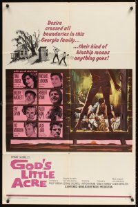 2d381 GOD'S LITTLE ACRE 1sh R67 Aldo Ray & sexy Tina Louise, anything goes in this Georgia family!