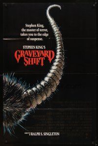 2d391 GRAVEYARD SHIFT 1sh '90 Stephen King, cool completely different art of giant rat tail!