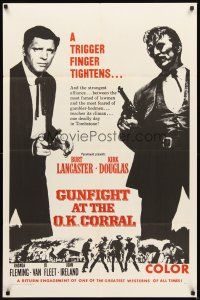 2d399 GUNFIGHT AT THE O.K. CORRAL military 1sh '57 Burt Lancaster, Kirk Douglas, John Sturges!