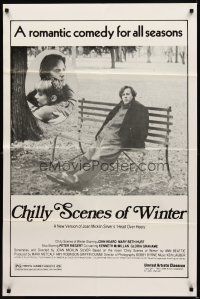 2d408 HEAD OVER HEELS 1sh R82 John Heard & Mary Beth Hurt, Chilly Scenes of Winter!