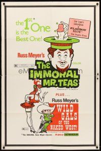 2d453 IMMORAL MR. TEAS/WILD GALS OF THE NAKED WEST 1sh '60s Russ Meyer double bill!