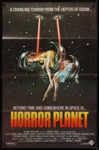 2d465 INSEMINOID 1sh R82 Horror Planet, really wild sci-fi image of girls & monster hand!