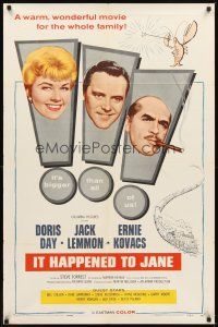 2d474 IT HAPPENED TO JANE 1sh '59 pretty Doris Day, Jack Lemmon, Ernie Kovacs!