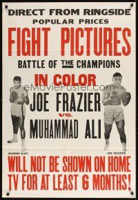 2d480 JOE FRAZIER VS MUHAMMAD ALI FIGHT PICTURES 1sh '71 boxing battle of champions from ringside!