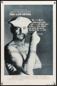 2d505 LAST DETAIL 1sh '73 Hal Ashby, c/u of foul-mouthed Navy sailor Jack Nicholson with cigar!