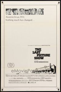 2d507 LAST PICTURE SHOW 1sh '71 Peter Bogdanovich, Jeff Bridges, Ellen Burstyn, Tim Bottoms