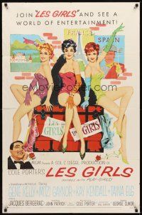 2d516 LES GIRLS 1sh '57 art of Gene Kelly + sexy Mitzi Gaynor, Kay Kendall & Taina Elg