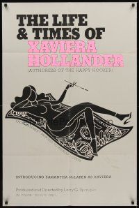 2d522 LIFE & TIMES OF XAVIERA HOLLANDER color style 1sh '74 sexy art of naked Samantha McLaren!