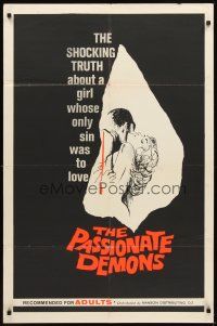 2d527 LINE 1sh '61 Margarete Robsahm in title role, Passionate Demons!