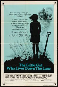 2d529 LITTLE GIRL WHO LIVES DOWN THE LANE 1sh '77 Jodie Foster has an unspeakable secret!