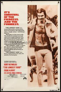 2d535 LONGEST YARD 1sh '74 Robert Aldrich prison football comedy, full-length Burt Reynolds!