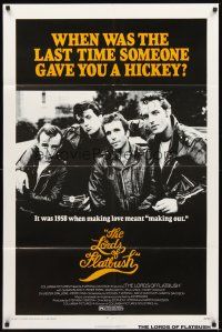 2d538 LORDS OF FLATBUSH 1sh R77 cool portrait of Fonzie, Rocky, & Perry as greasers in leather!