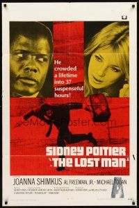 2d539 LOST MAN int'l 1sh '69 Sidney Poitier crowded a lifetime into 37 suspensful hours!