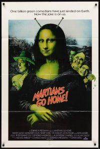 2d578 MARTIANS GO HOME 1sh '89 wacky alien Mona Lisa, Randy Quaid, Margaret Colin