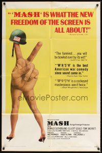 2d579 MASH int'l 1sh '70 Elliott Gould, Korean War classic directed by Robert Altman!