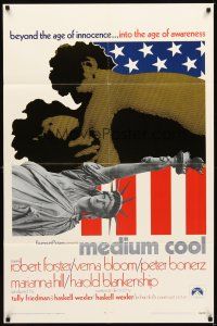2d583 MEDIUM COOL int'l 1sh '69 Haskell Wexler's X-rated 1960s counter-culture classic!