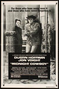 2d585 MIDNIGHT COWBOY 1sh R80 Dustin Hoffman, Jon Voight, John Schlesinger!