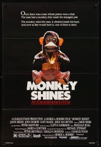 2d593 MONKEY SHINES 1sh '88 image of really creepy cymbal monkey!