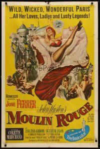 2d601 MOULIN ROUGE int'l 1sh '53 Jose Ferrer as Toulouse-Lautrec, art of sexy French dancer kicking leg!